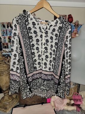 Loft The Softened Floral Shirt Small NWOT